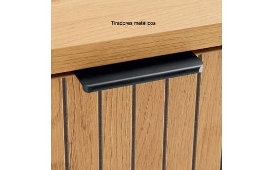 Recibidor 2 Cajones 1 Estante Madera Natural Anube