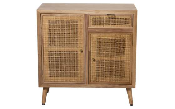 Recibidor Actual Madera Rattan 2 Puertas 1 Cajon Serie Sedir