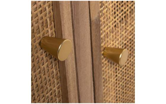 Recibidor Actual Madera Rattan 2 Puertas 1 Cajon Serie Sedir