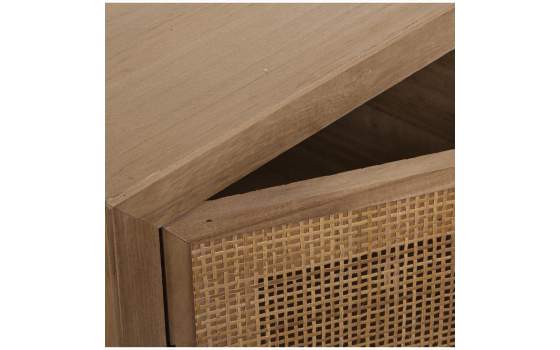 Recibidor Actual Madera Rattan 2 Puertas 1 Cajon Serie Sedir