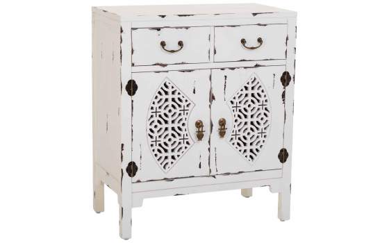 Recibidor Blanco Decape 2 Puertas Talladas 2 Cajones Makalu