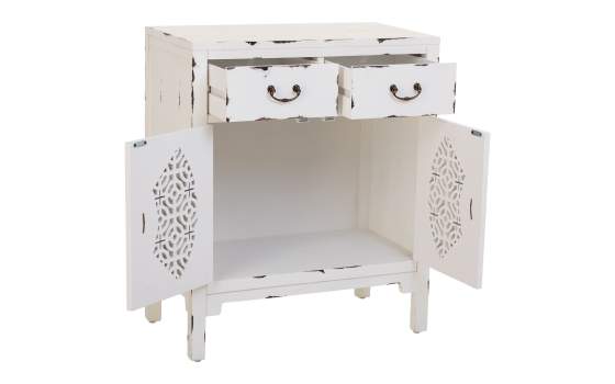 Recibidor Blanco Decape 2 Puertas Talladas 2 Cajones Makalu