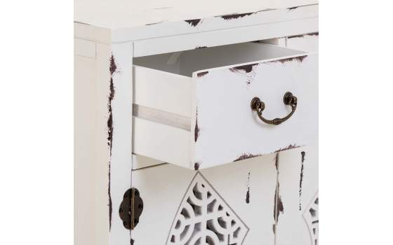 Recibidor Blanco Decape 2 Puertas Talladas 2 Cajones Makalu