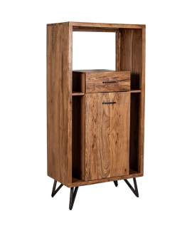 Recibidor Estantes 1 Cajon 1 Puerta Madera Acacia Althaus