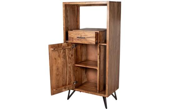 Recibidor Estantes 1 Cajon 1 Puerta Madera Acacia Althaus