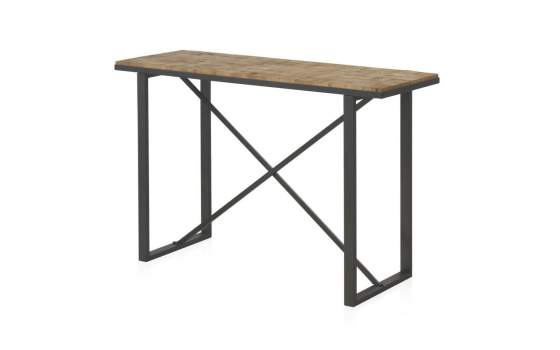 Recibidor Estilo Industrial Tablas Recicladas y Acero Natens