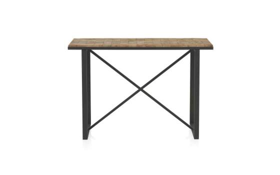 Recibidor Estilo Industrial Tablas Recicladas y Acero Natens