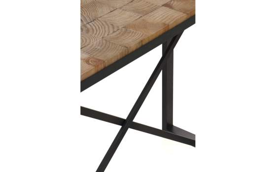 Recibidor Estilo Industrial Tablas Recicladas y Acero Natens