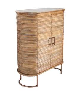 Recibidor Madera Mango 2 Puertas Patas Metalicas Abrizzi