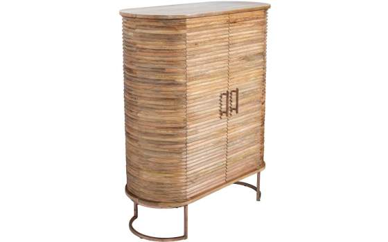 Recibidor Madera Mango 2 Puertas Patas Metalicas Abrizzi