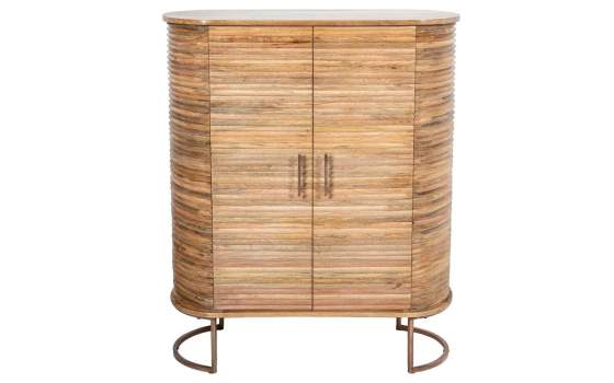 Recibidor Madera Mango 2 Puertas Patas Metalicas Abrizzi