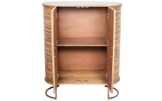 Recibidor Madera Mango 2 Puertas Patas Metalicas Abrizzi