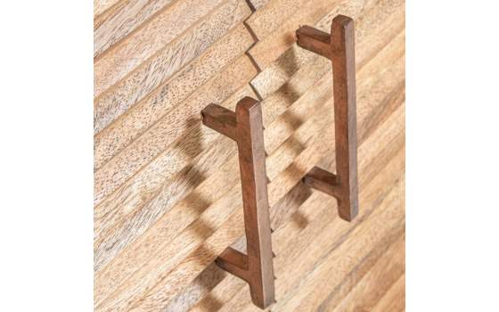 Recibidor Madera Mango 2 Puertas Patas Metalicas Abrizzi
