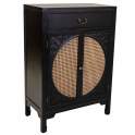 Recibidor Negro Rustico 1 Cajon 2 Puertas Serie Alika