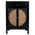 Recibidor Negro Rustico 1 Cajon 2 Puertas Serie Alika
