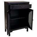 Recibidor Negro Rustico 1 Cajon 2 Puertas Serie Alika