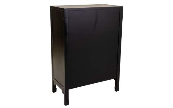 Recibidor Negro Rustico 1 Cajon 2 Puertas Serie Alika