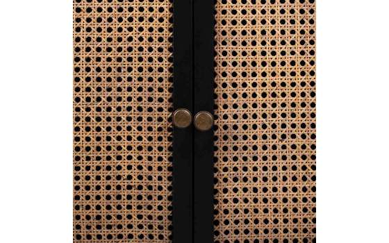 Recibidor Negro Rustico 1 Cajon 2 Puertas Serie Alika
