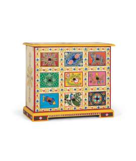 Recibidor Oriental 9 Cajones Pintados a Mano Serie Arfian