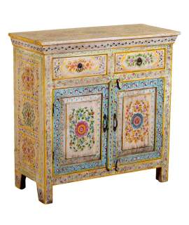 Recibidor Oriental Madera Mango Policromado Serie Ambros