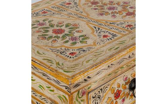 Recibidor Oriental Madera Mango Policromado Serie Ambros