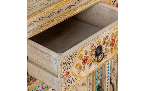 Recibidor Oriental Madera Mango Policromado Serie Ambros