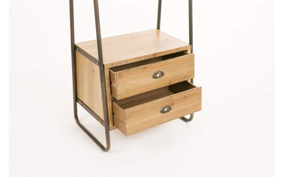 Recibidor Perchero Forja Madera Rustico Serie Basaldua
