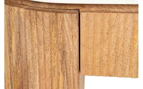 Recibidor Rustico Actual Madera Mango y Marmol Serie Tyla