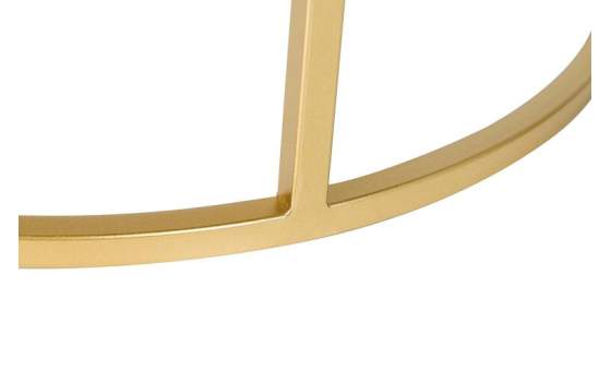 Set 2 Mesas Nido Redondas Marmol Blanco Metal Oro Aelsop