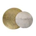 Set 2 Mesas Redondas Tapa Oro Plata y Forja Serie Argois