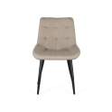 Set 2 Sillas Comedor Tapizadas Beige Patas Metal -Sahana