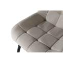 Set 2 Sillas Comedor Tapizadas Beige Patas Metal -Sahana
