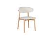 Set 2 Sillas Madera Natural Asiento Respaldo Tapizado Asnara
