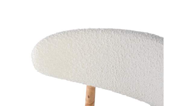 Set 2 Sillas Madera Natural Asiento Respaldo Tapizado Asnara