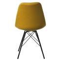 set 2 Sillas Modernas Tapizadas Mostaza Patas Metalicas Arenda