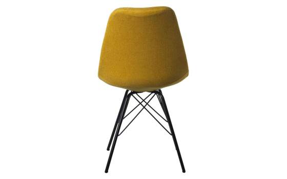set 2 Sillas Modernas Tapizadas Mostaza Patas Metalicas Arenda