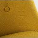 set 2 Sillas Modernas Tapizadas Mostaza Patas Metalicas Arenda