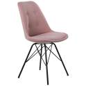 Set 2 Sillas Modernas Tapizadas Rosa Patas Metalicas Arenda