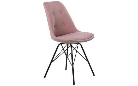 Set 2 Sillas Modernas Tapizadas Rosa Patas Metalicas Arenda