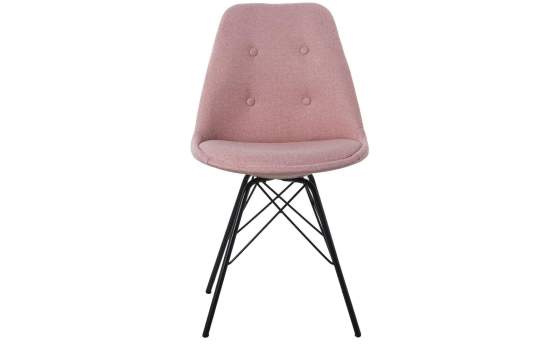 Set 2 Sillas Modernas Tapizadas Rosa Patas Metalicas Arenda