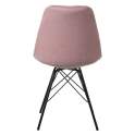 Set 2 Sillas Modernas Tapizadas Rosa Patas Metalicas Arenda