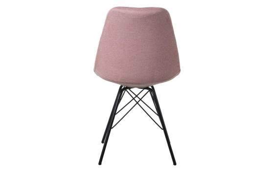 Set 2 Sillas Modernas Tapizadas Rosa Patas Metalicas Arenda