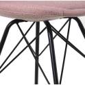 Set 2 Sillas Modernas Tapizadas Rosa Patas Metalicas Arenda