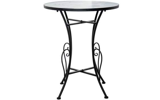 Set 2 sillas y mesa de forja y serigrafías azulonas Audyn