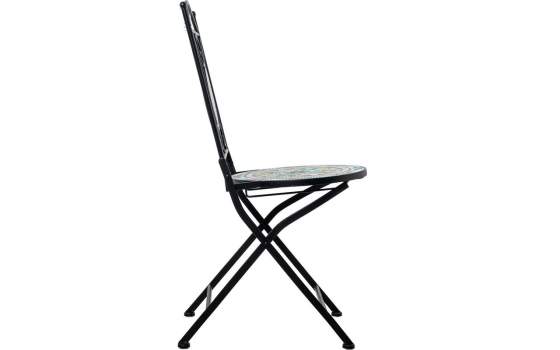 Set 2 sillas y mesa de forja y serigrafías colores Audyn