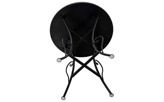 Set 2 sillas y mesa de forja y serigrafías colores Audyn