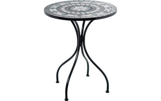 Set 2 Sillas y Mesa Forja Cerámica Básica Exterior Serie Audyn