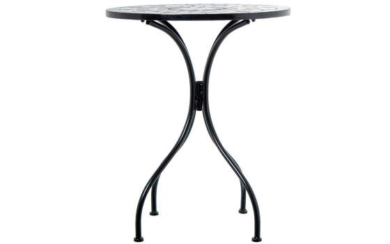 Set 2 Sillas y Mesa Forja Cerámica Básica Exterior Serie Audyn