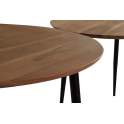 Set 3 Mesas Auxiliares Industrial Madera Acacia y Forja Amando
