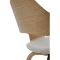 Set 4 Sillones Actuales Madera Natural y Cojin Aldegati